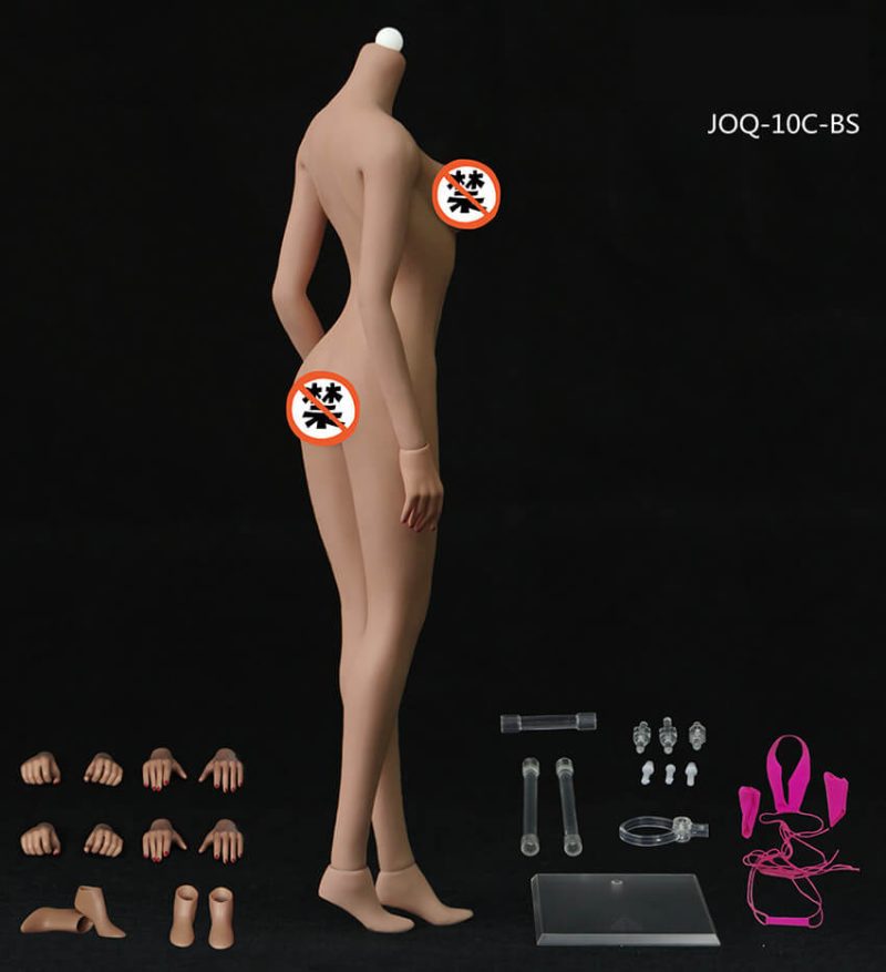 1/6 Corpo feminino sem costura em forma de esqueleto de busto médio asiático
