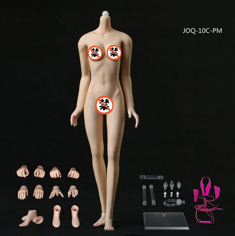 1/6 Corpo feminino sem costura em forma de esqueleto de busto médio asiático