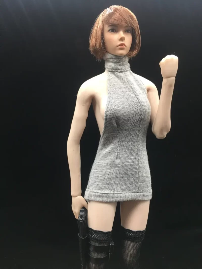 1:6 Halter Backless Sweater Mini Dress