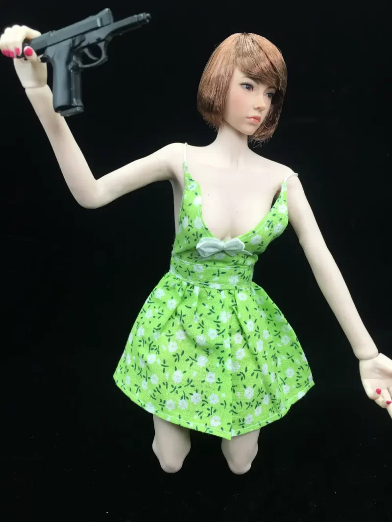 1/6 Scale BJD Female Floral Slip Mini Dress_3