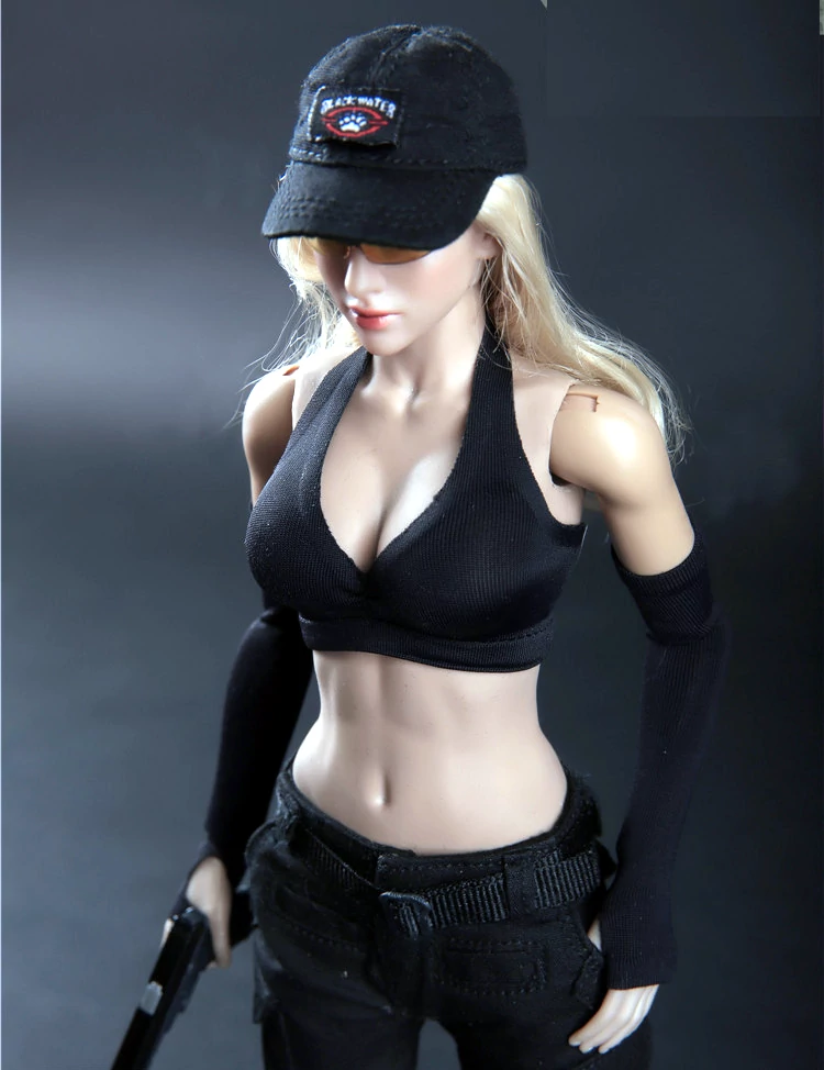 1:6 Scale Tactical Female Shooter Set Black_3