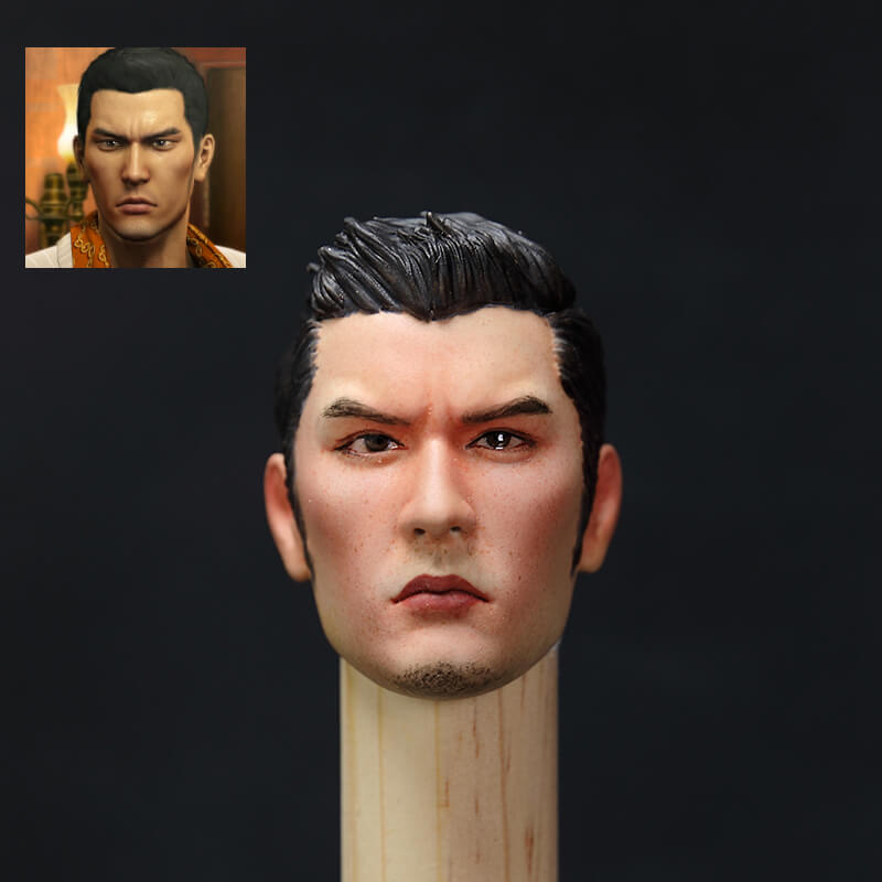 Escultura de cabeça personalizada 1/6 de Yakuza 0 Kiryu