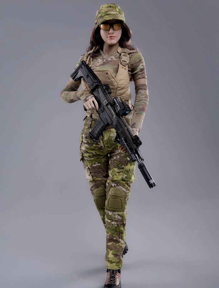 1:6th Scale Tactical Female Shooter